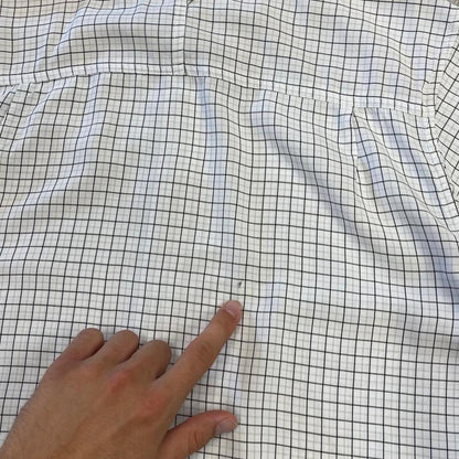 North Face checkered boxy short sleeve shirt white TNF Festival style boxy surf check shirt