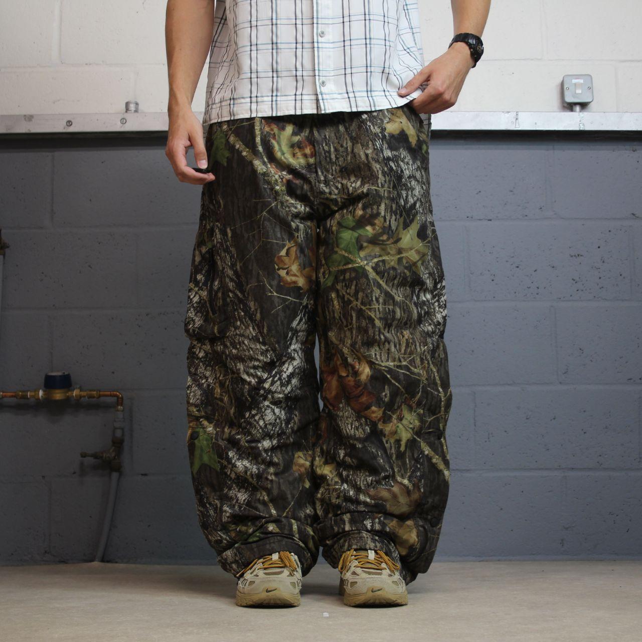 Baggy camo goretex pants khaki Cabelas mossy oak Waterproof insulated camouflage fleece trousers