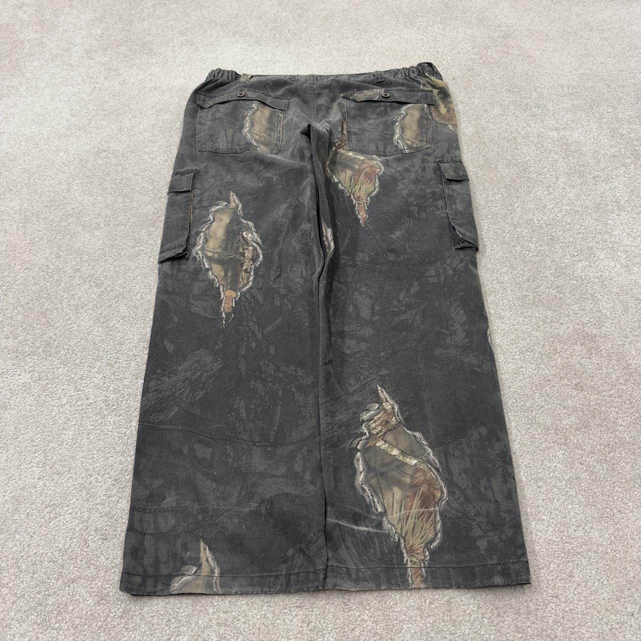 Vintage baggy Realtree camo cargo pants XL khaki grey Mossy oak loose camouflage hunting utility