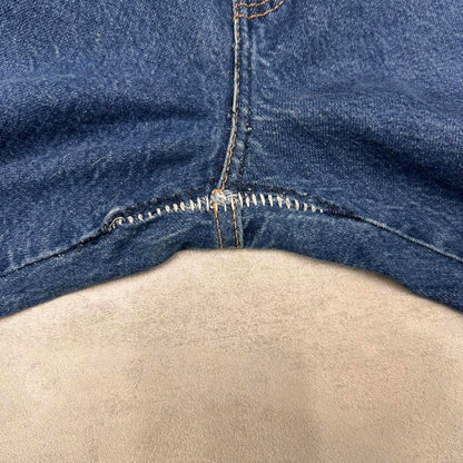 Blue Dickies jeans W38 loose denim 90s style skater jeans patch logo