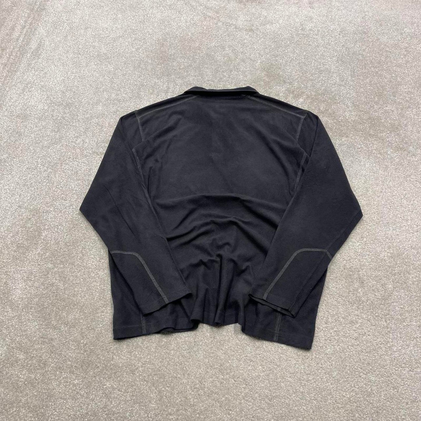 00s Columbia technical fleece L Tall men's black 1/4 zip up y2k style autumn casual outdoors