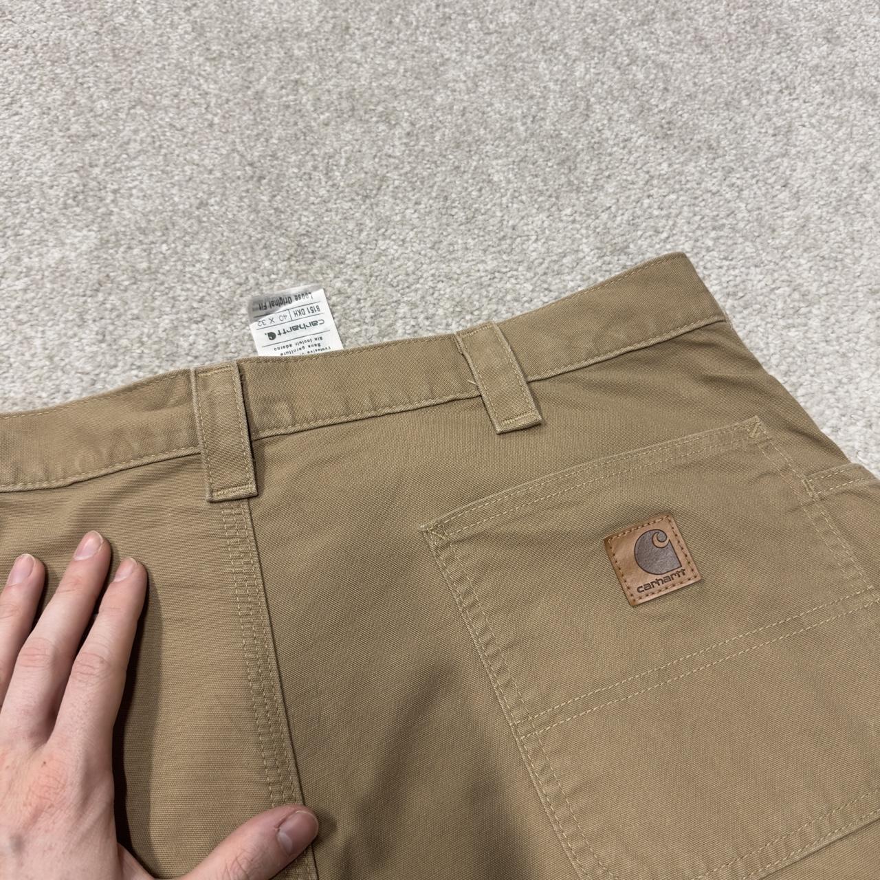 Carhartt baggy carpenter pants wide leg khaki Loose canvasy skate style cargo work pants