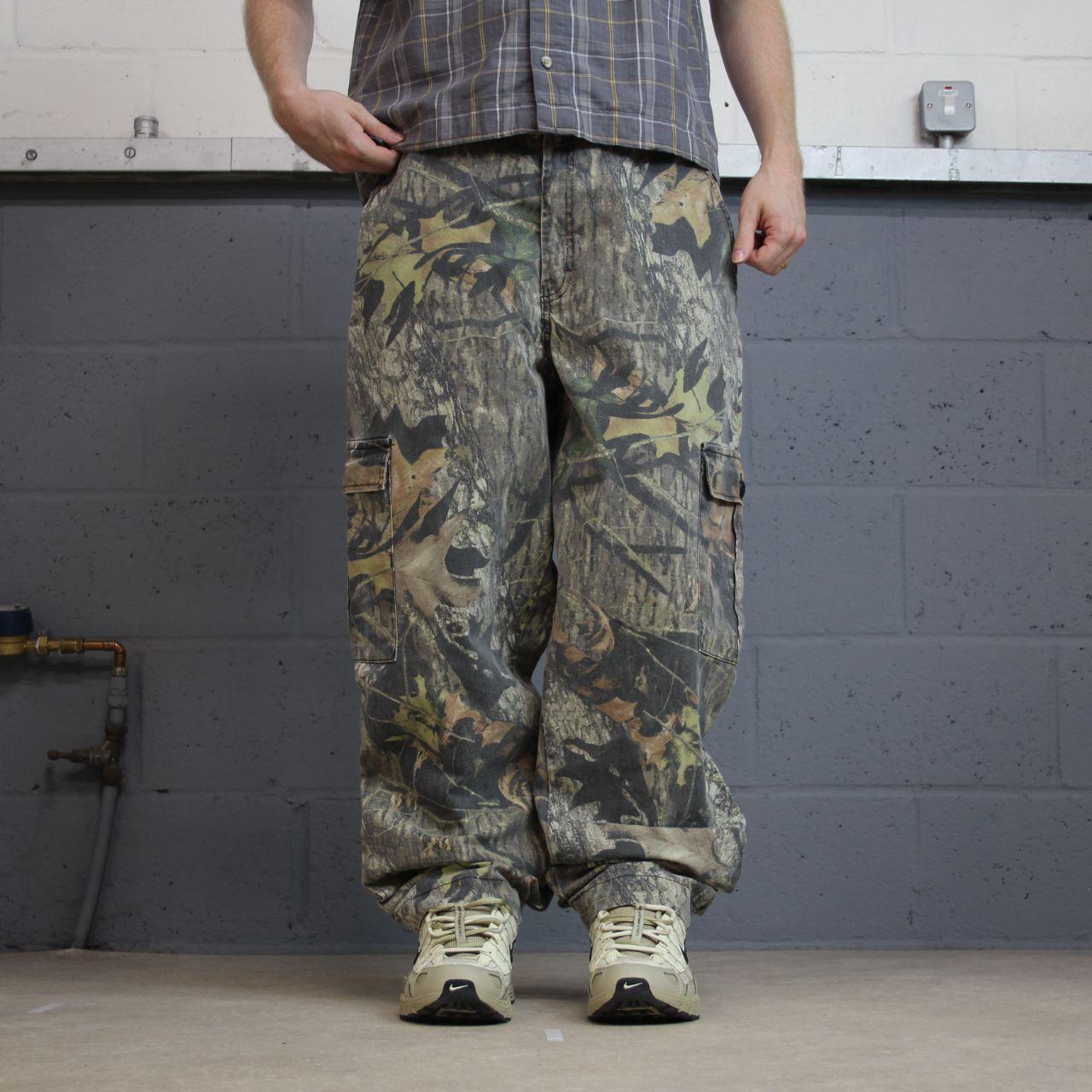 Vintage camo cargo utility pants Y2K khaki mossy oak camouflage pattern hunting trousers