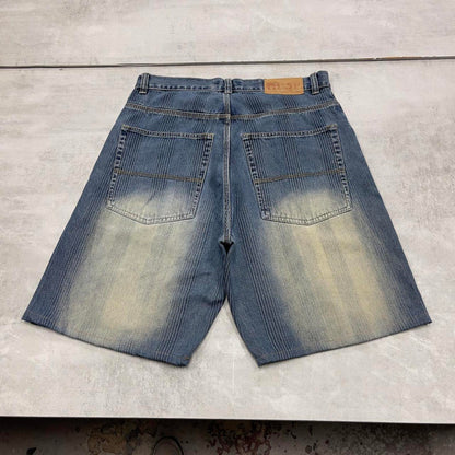 Baggy pinstriped Risk jorts W38