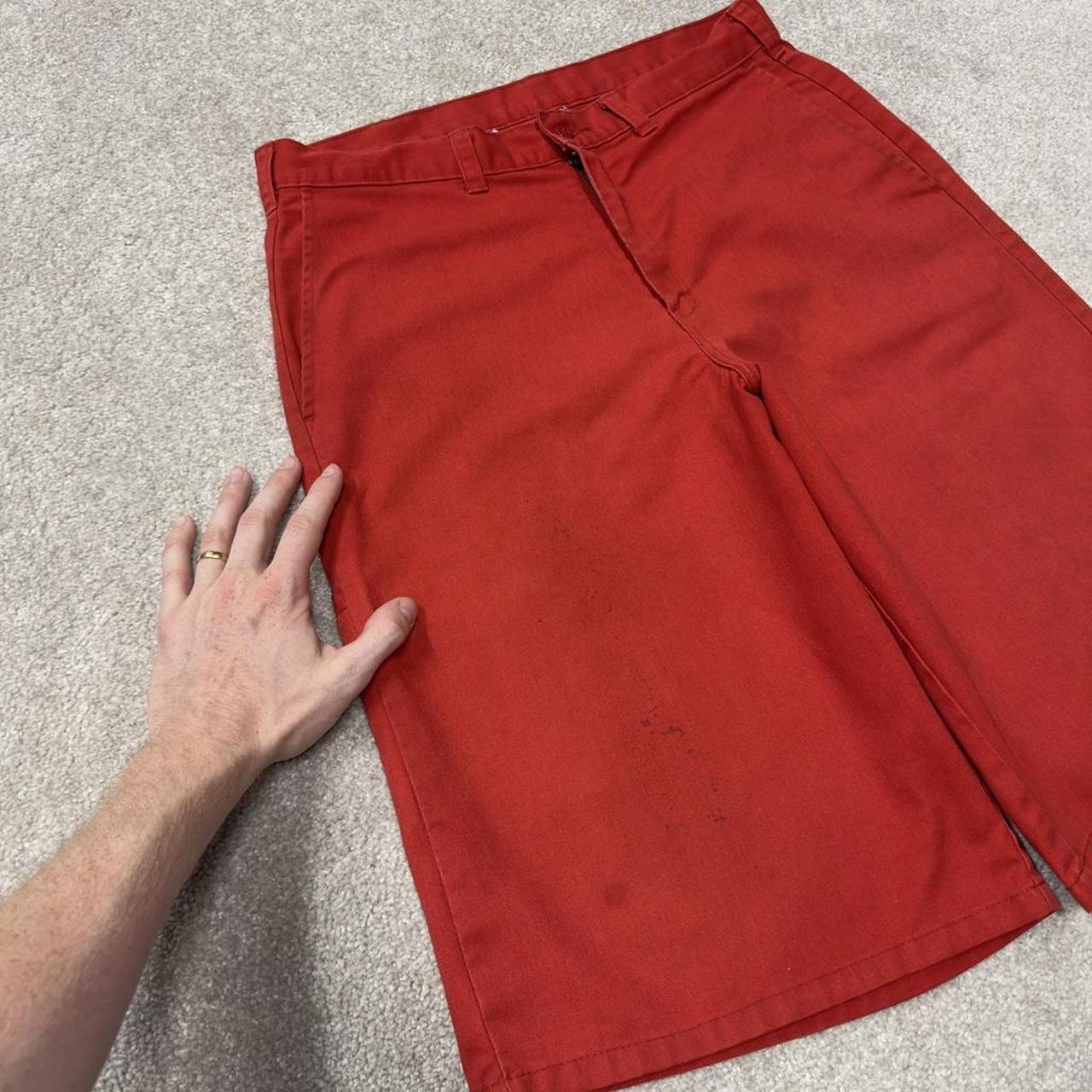 Dickies carpenter chino shorts red Chino style skater shorts loose leg festival