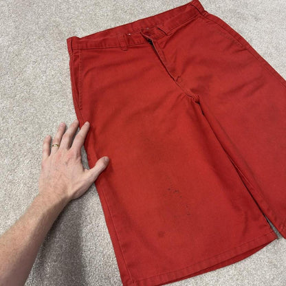 Dickies carpenter chino shorts red Chino style skater shorts loose leg festival