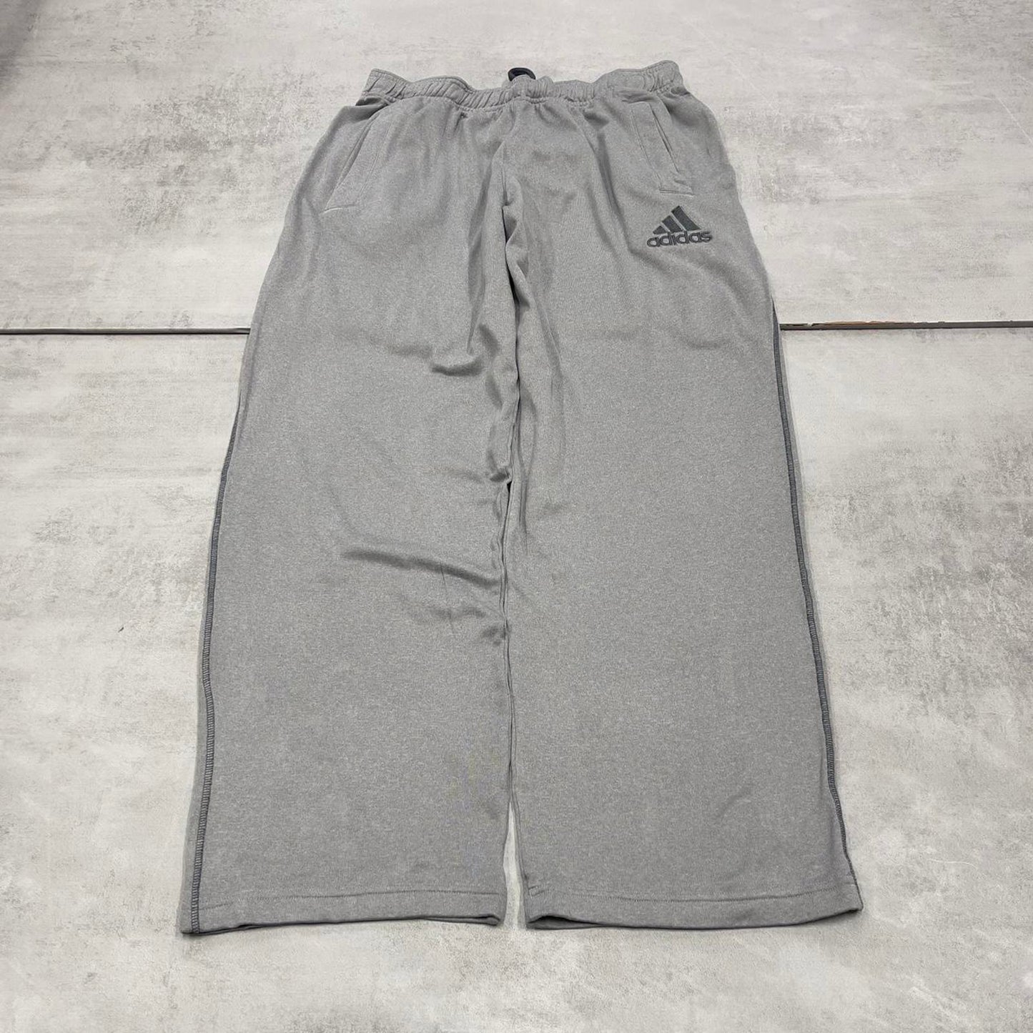Adidas Y2K grey joggers loose floaty sweatpants embroidered logo
