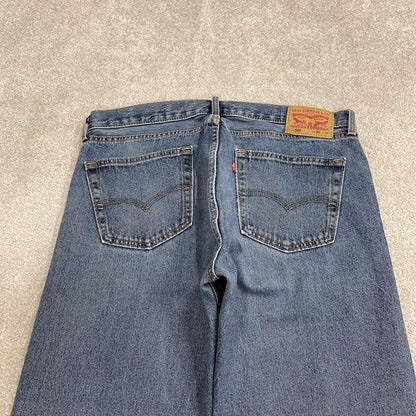 Levi’s 505 jeans Y2K W36L30 blue Levi’s straight leg surf style pants, red tab logo