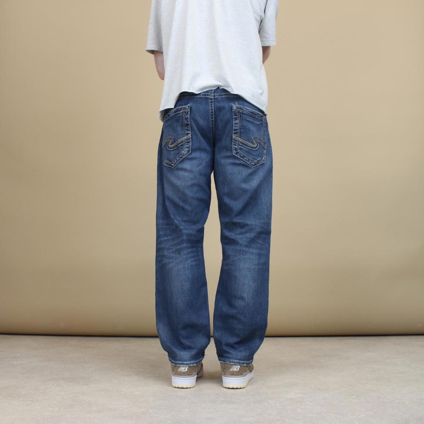Blue embroidered y2k jeans W36L30