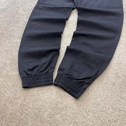 Dark Grey Nike trackies Medium y2k style joggers embroidered Swoosh logo track pants