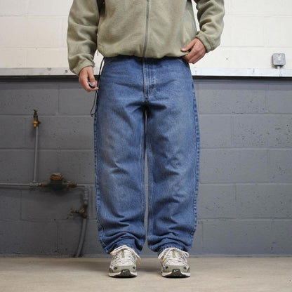 Vintage Carhartt jeans W40L32 blue loose relaxed fit denim 5 pocket 90s skater jeans 100% cotton