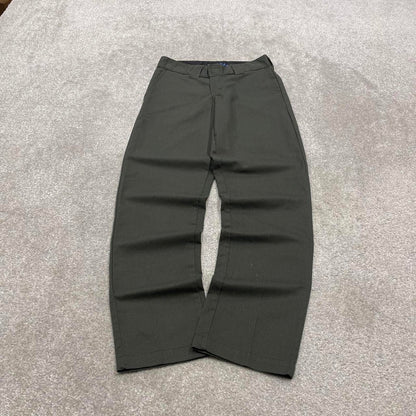 Y2k skater style Dickies work pants green Chino workwear trousers straight leg