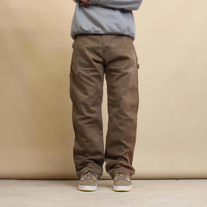 Brown Dickies carpenter jeans W38L31 regular fit 90s style carpenters