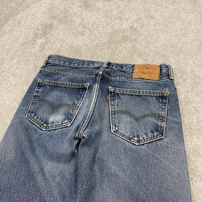 Y2k Levi's 505 jeans blue 32x34 Straight denim pants red tab logo 100% cotton