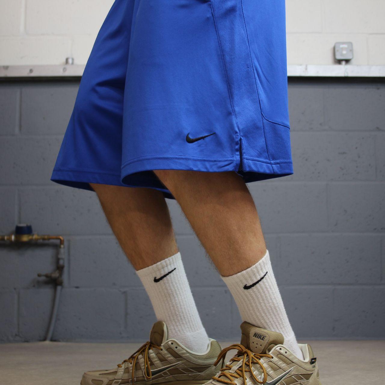 Nike sports shorts y2k loose blue Dri-Fit comfy floaty summer gym shorts