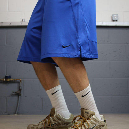Nike sports shorts y2k loose blue Dri-Fit comfy floaty summer gym shorts