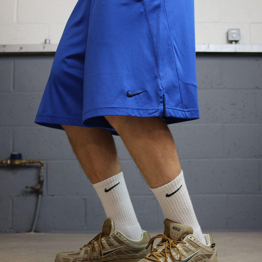 Nike sports shorts y2k loose blue Dri-Fit comfy floaty summer gym shorts