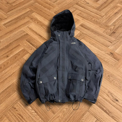 North Face HyVent ski jacket women's checkered TNF snow boarding waterproof coat hooded technical