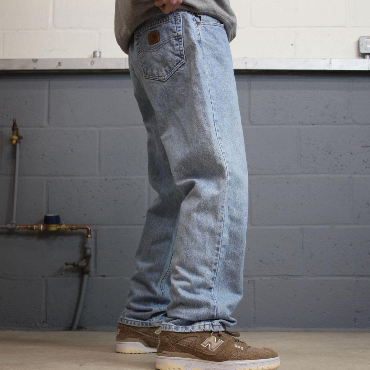 Y2K Carhartt work jeans blue Loose 100% cotton denim skate style work pants