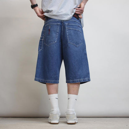 Baggy FUBU carpenter jorts W36 loose denim cargo Y2K skater shorts