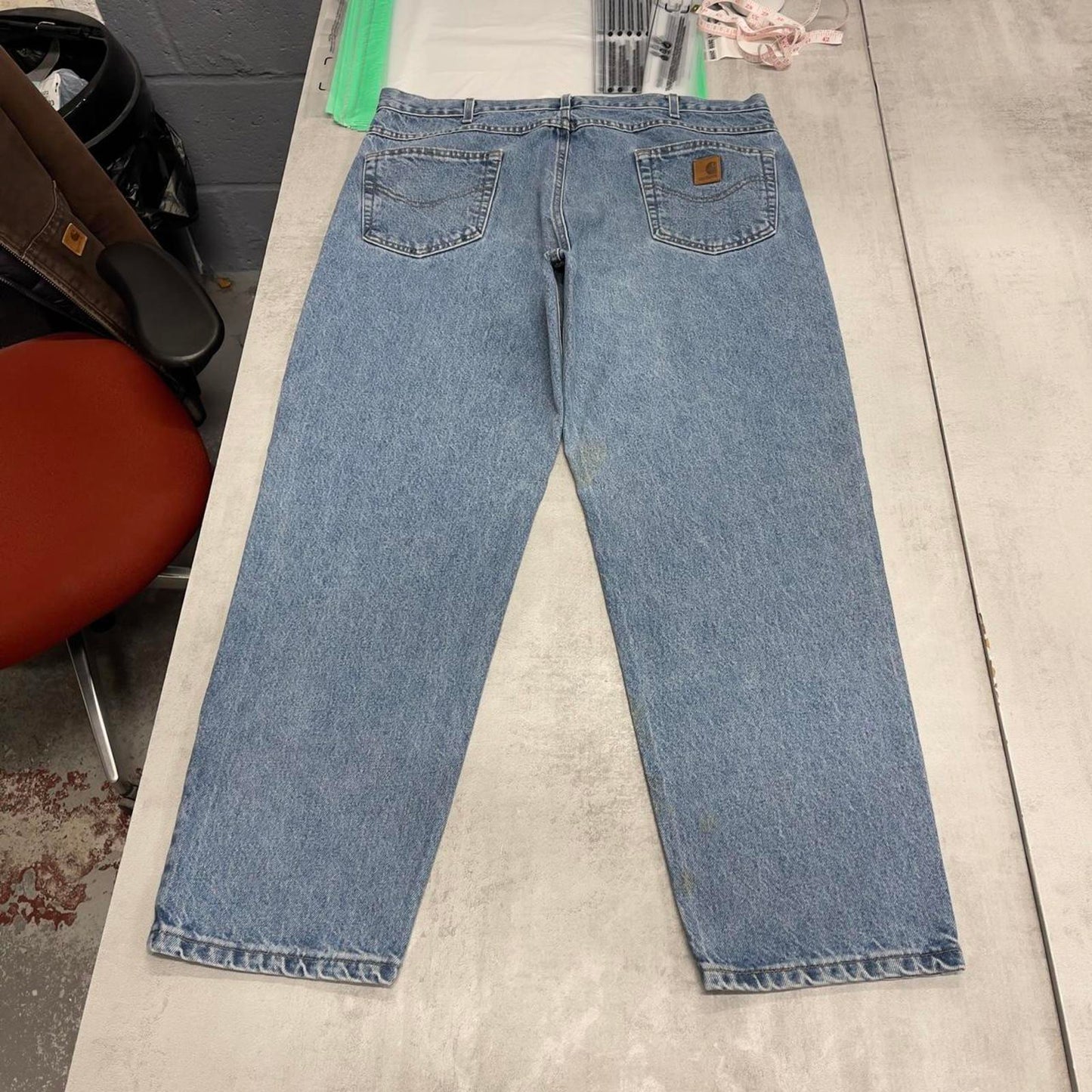 Blue Carhartt jeans W40L30 loose denim 90s style skater jeans