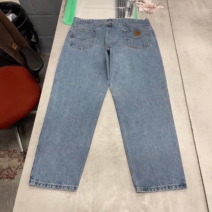 Blue Carhartt jeans W40L30 loose denim 90s style skater jeans
