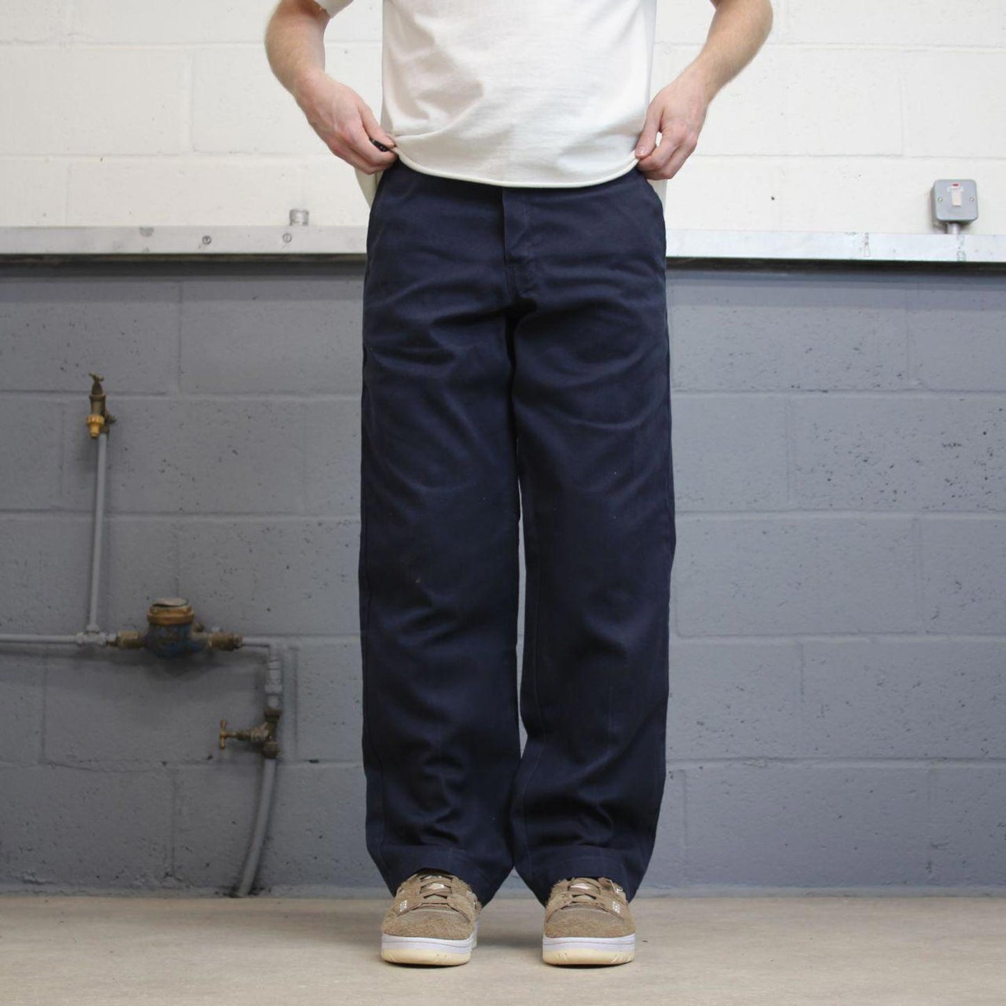 Dickies 874 Pants W32L32 navy 90s twill style chino skater trousers