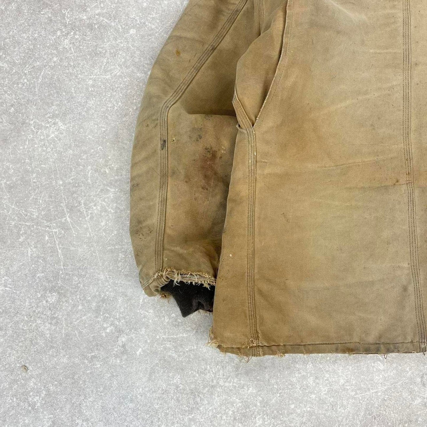 Vintage Carhartt jacket arctic chore coat XL tan distressed American canvas workwear streetwear