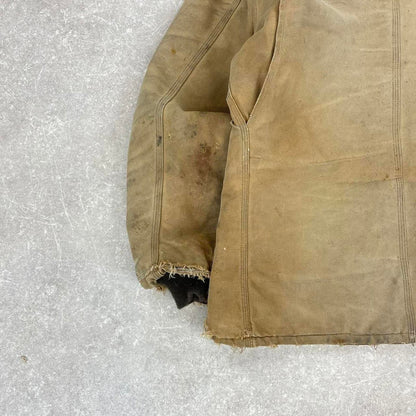 Vintage Carhartt jacket arctic chore coat XL tan distressed American canvas workwear streetwear