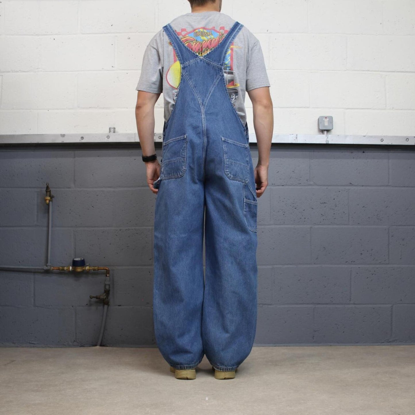 Carhartt denim Dungarees loose overalls blue Farmer workwear bib & brace utility