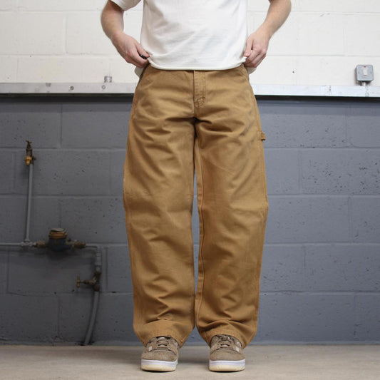 Baggy Dickies carpenter jeans W34 L32 tan loose canvas cargo skater pants