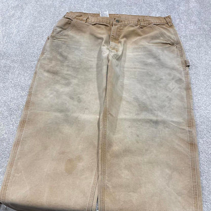 Baggy vintage Carhartt carpenter jeans tan brown Loose wide leg skater style cargo work pants