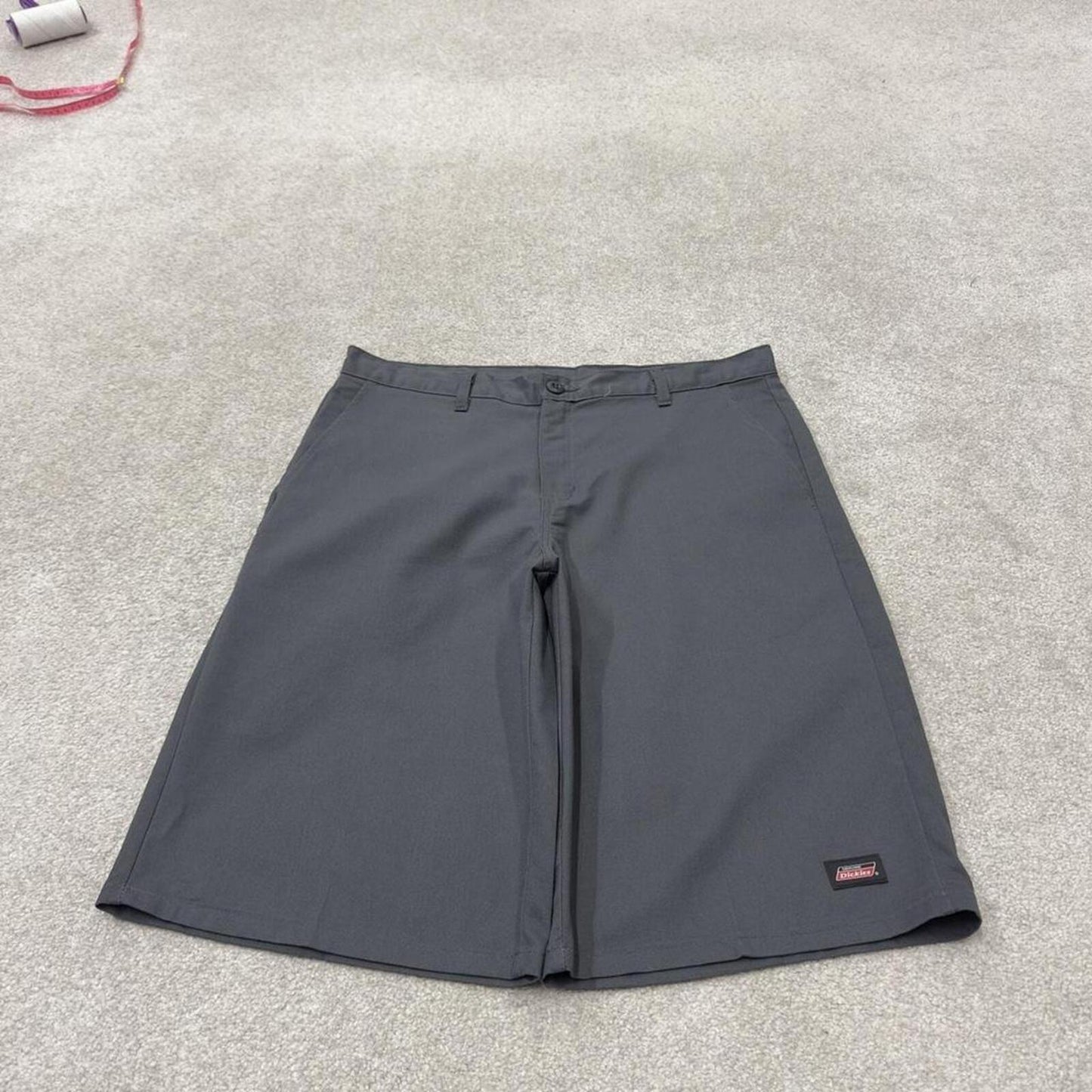 Baggy Dickies carpenter shorts grey Twill chino skater style shorts wide long leg