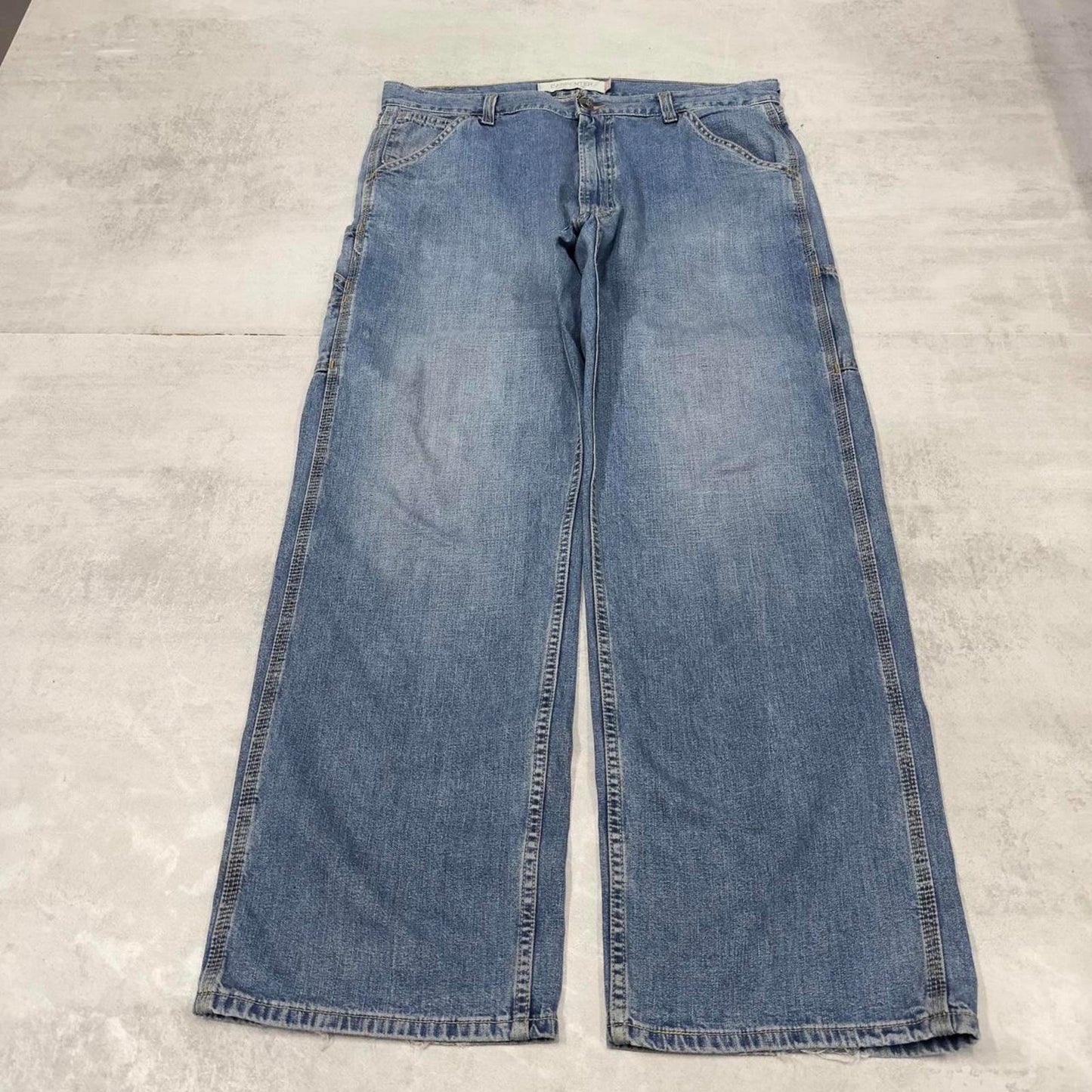 Blue baggy Levis carpenter jeans W38L31 loose skater thick denim 90s style cargos red tab logo