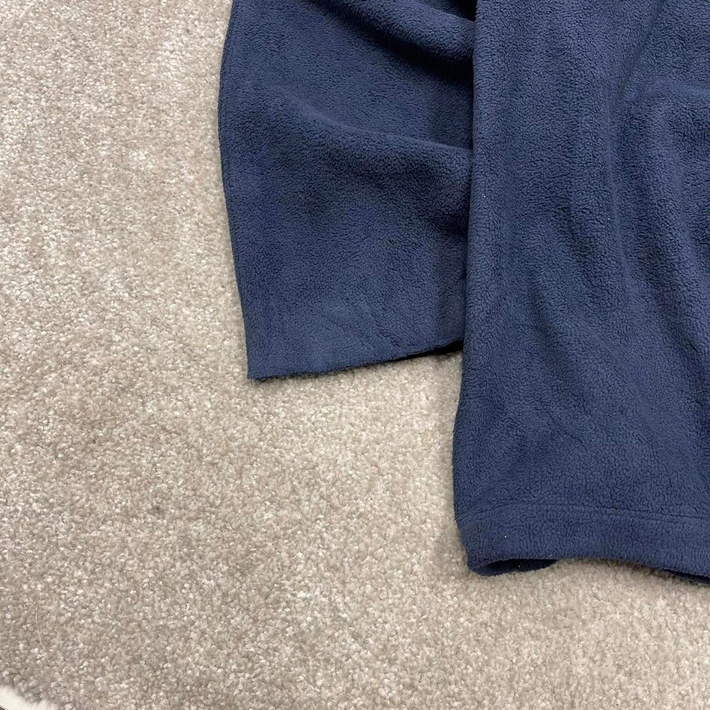 00s Nike technical fleece XL navy embroidered swoosh logo quarter zip pullover autumn y2k style