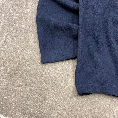 00s Nike technical fleece XL navy embroidered swoosh logo quarter zip pullover autumn y2k style