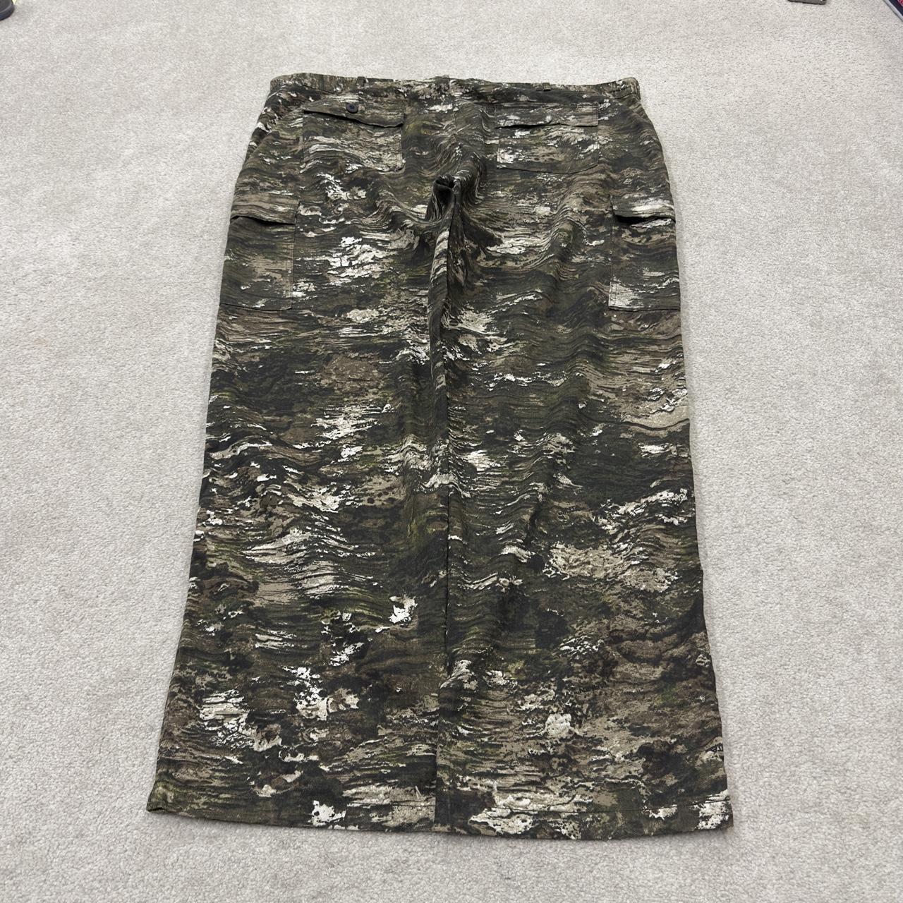 Baggy camo cargo pants huntworth Y2K 3XL green Loose leg camouflage pattern hunting utility trousers