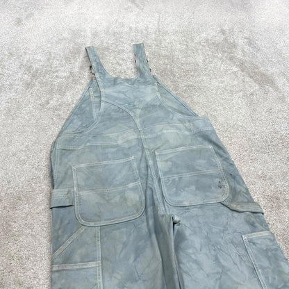 Vintage Carhartt dungarees women’s medium 8/10 bleached blue overalls utility worker festival