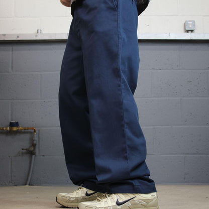 Vintage Dickies chino y2k pants W36L30 navy loose fit Twill chino style skate work trousers