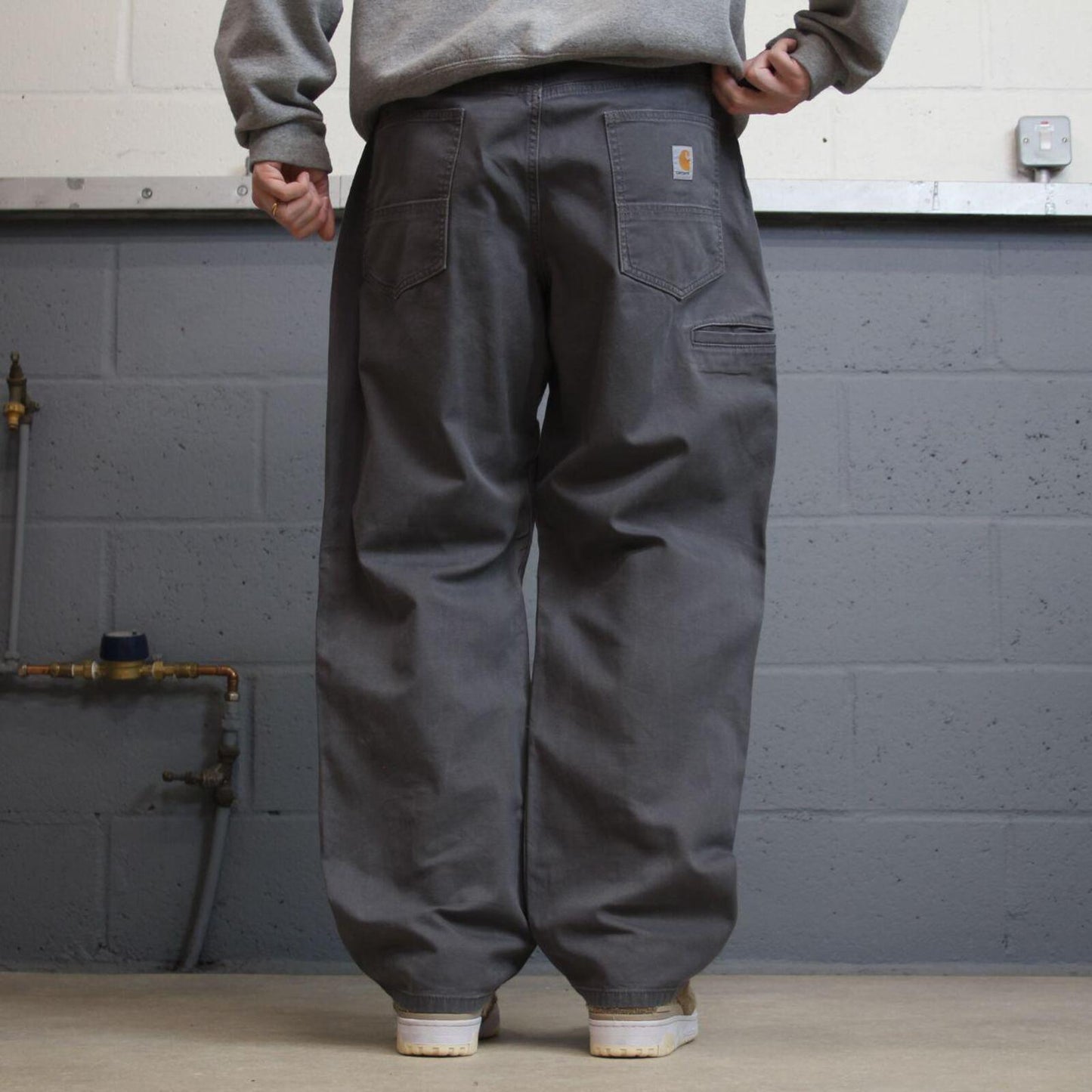 Carhartt carpenter jeans relaxed fit grey Loose canvasy skate style work pants