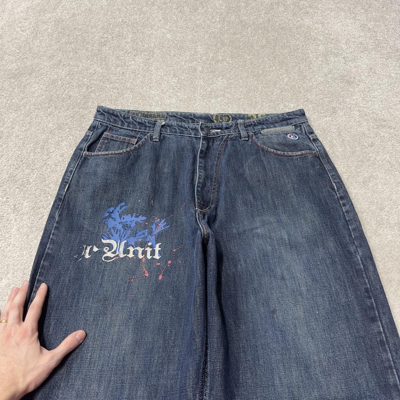 G Unit baggy jeans y2k W38L32 blue Proper baggy skater style Gorilla Unit print design heavy denim