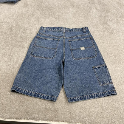 Baggy denim carpenter shorts cargo blue Union Bay skater style surf jorts