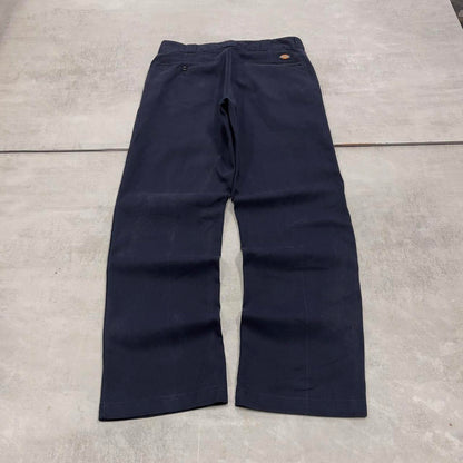 Dickies 874 Pants W32L32 navy 90s twill style chino skater trousers