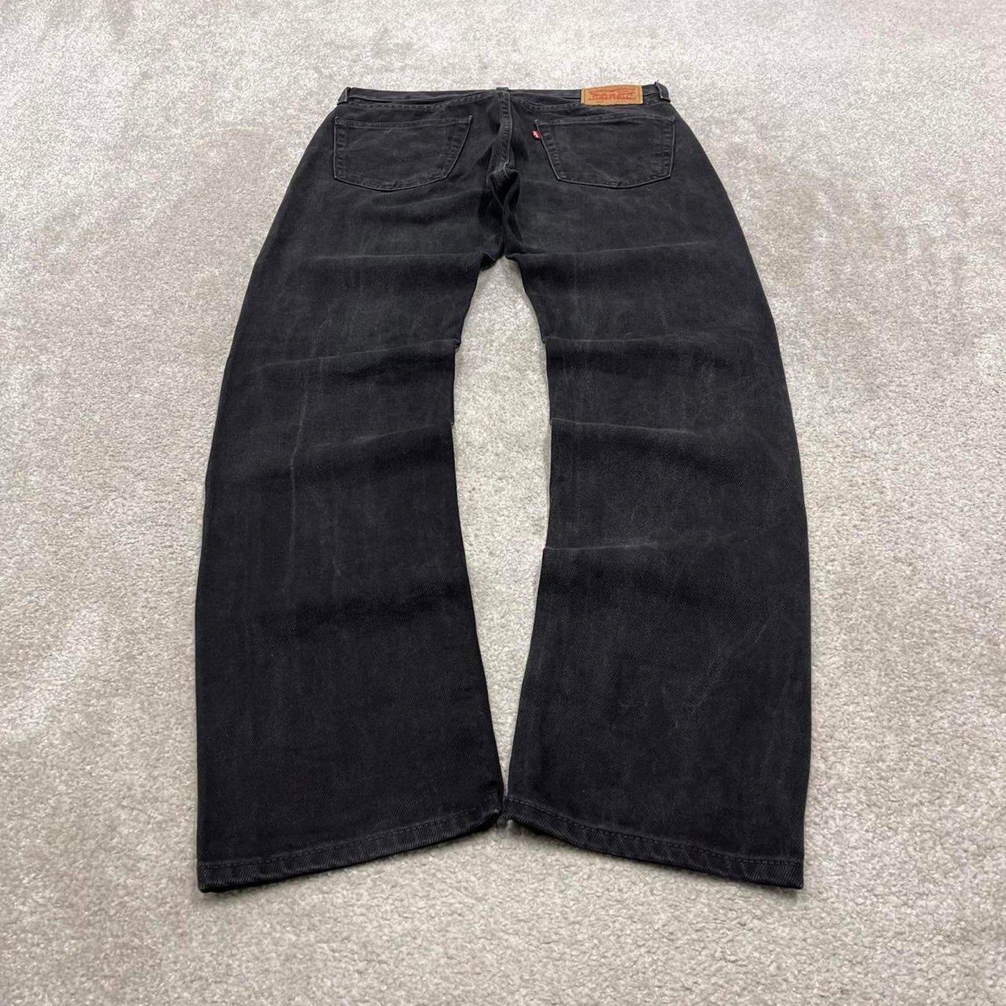 Black Levis 505 jeans y2k 90s style W34L34 red tab logo 5 pocket denim pants skater 100% cotton