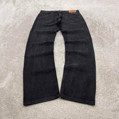 Black Levis 505 jeans y2k 90s style W34L34 red tab logo 5 pocket denim pants skater 100% cotton