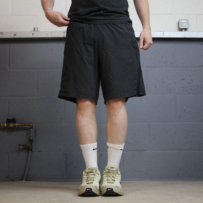 Nike sports shorts y2k loose grey Patterned Dri-Fit loose floaty summer gym shorts