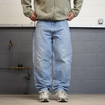 Y2K vintage Carhartt denim jeans blue Loose straight leg denim skate style workwear pants