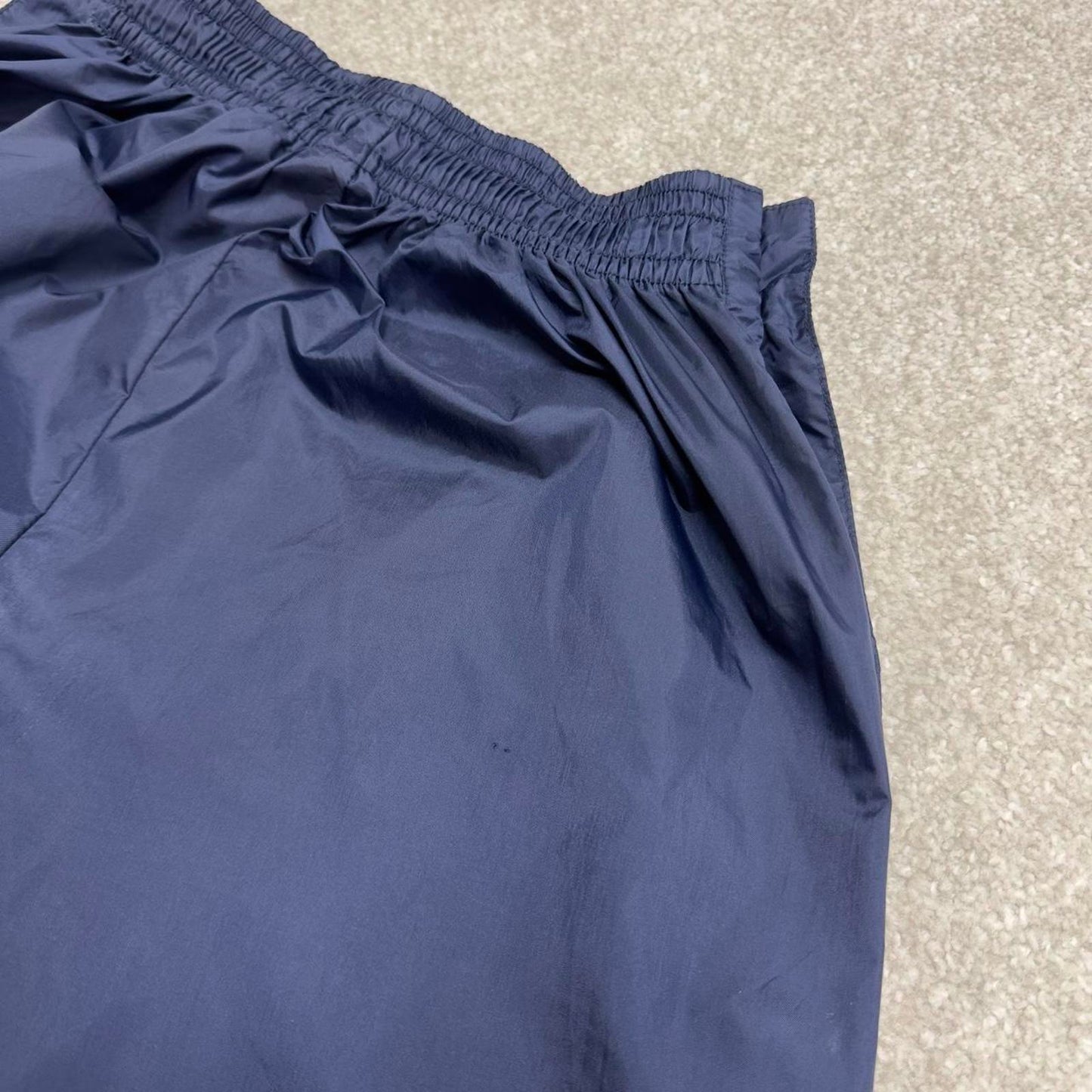 Navy Baggy Nike trackies M 8-10 loose y2k floaty leg joggers embroidered logo