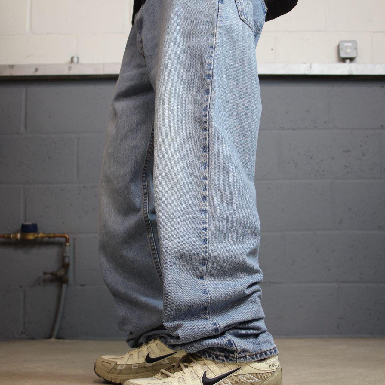 Levi’s baggy jeans Y2K W36L34 blue Levi’s 550 relaxed fit surf style pants red tab logo