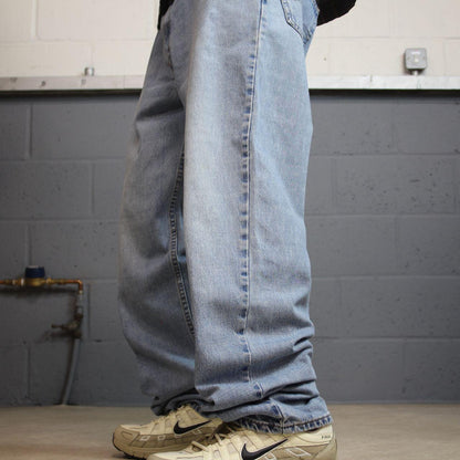 Levi’s baggy jeans Y2K W36L34 blue Levi’s 550 relaxed fit surf style pants red tab logo